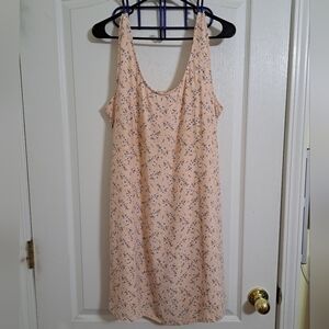 American Eagle Light Pink Floral Dress Adjustable Straps Size Large